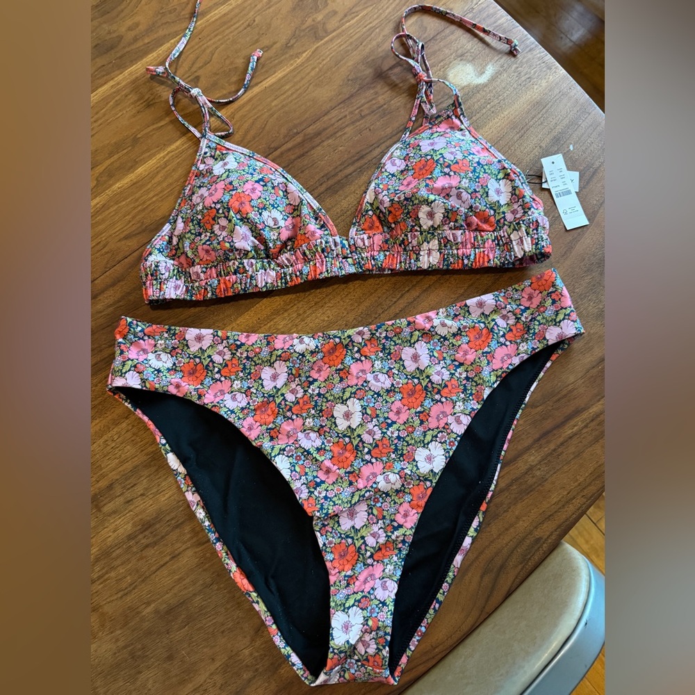 J Crew Liberty Meadow song Bikini Set 2X / XXL Ditsy Floral Super Cute NWT